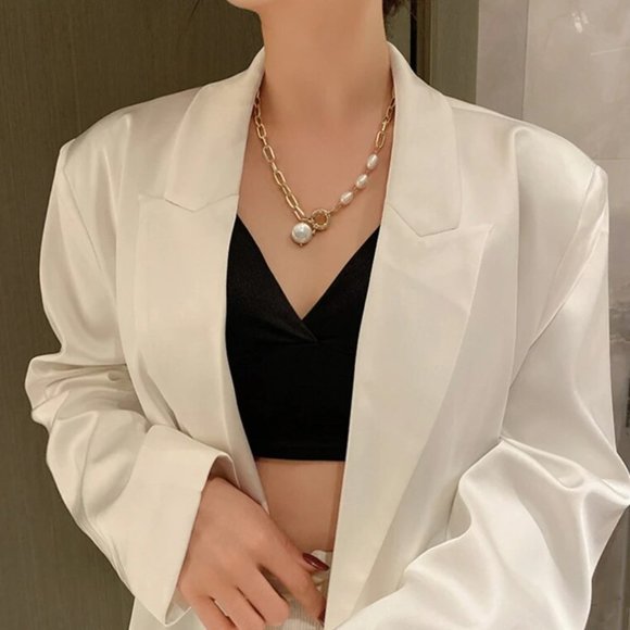 INS Style Premium Baroque Pearl Pendant Necklace - Picture 7 of 9